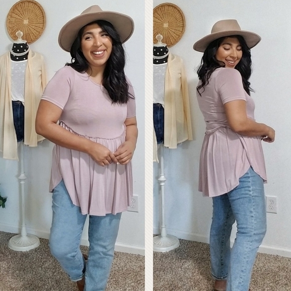 LILAC PURPLE TUNIC TOP - Picture 5 of 8